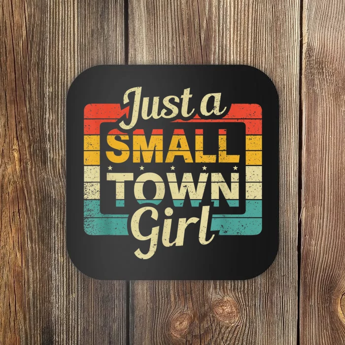 Vintage Just A Small Town Girl Village Little City Girl Coaster