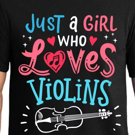 Violin Just A Girl Who Loves Violins Gift Pajama Set