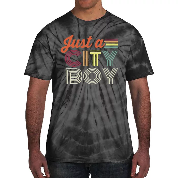 Vintage Just A City Boy Retro Tie-Dye T-Shirt