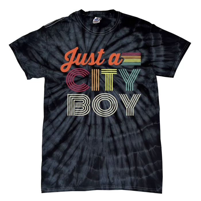 Vintage Just A City Boy Retro Tie-Dye T-Shirt