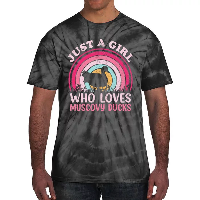 Vintage Just A Who Loves Muscovy Ducks Tie-Dye T-Shirt