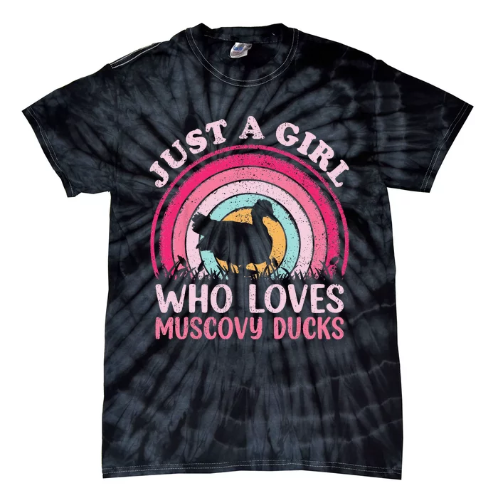 Vintage Just A Who Loves Muscovy Ducks Tie-Dye T-Shirt