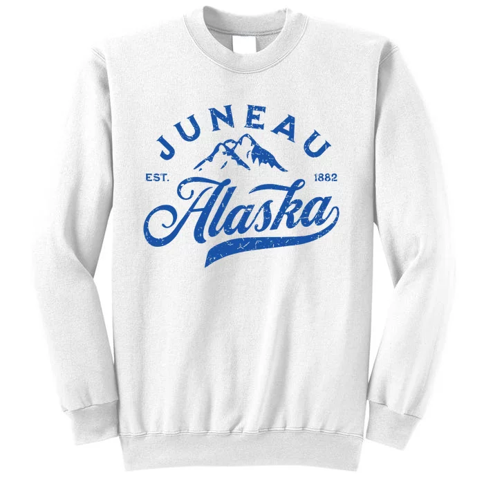 Vintage Juneau Alaska Ak Mountains Family Vacation Souvenir Sweatshirt