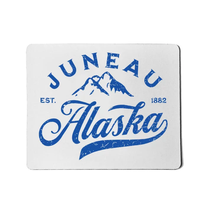 Vintage Juneau Alaska Ak Mountains Family Vacation Souvenir Mousepad