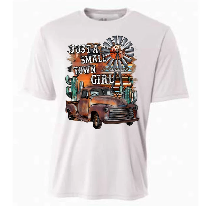 Vintage Just A Small Town Girl Cooling Performance Crew T-Shirt