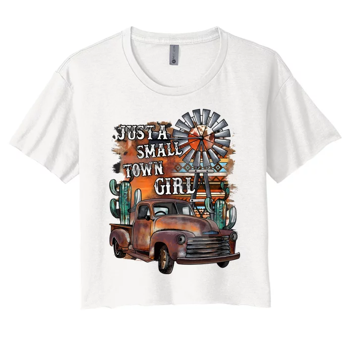 Vintage Just A Small Town Girl Women's Crop Top Tee