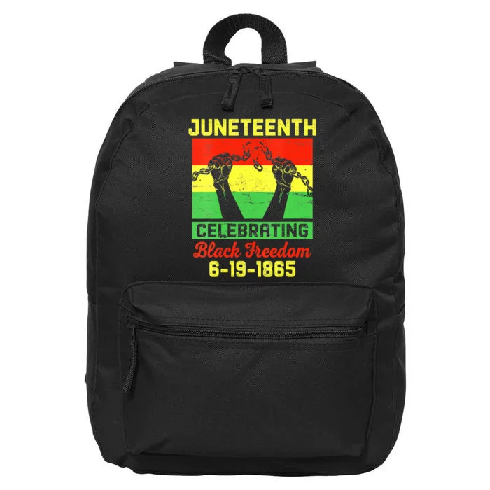 Vintage Juneteenth Celebrate Black Freedom June 19 1865 16 in Basic Backpack