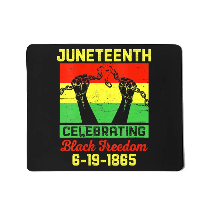 Vintage Juneteenth Celebrate Black Freedom June 19 1865 Mousepad