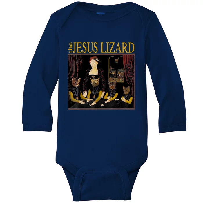 Vintage Jesus Cats Lizard Shirt Retro Limited Edition Baby Long Sleeve Bodysuit