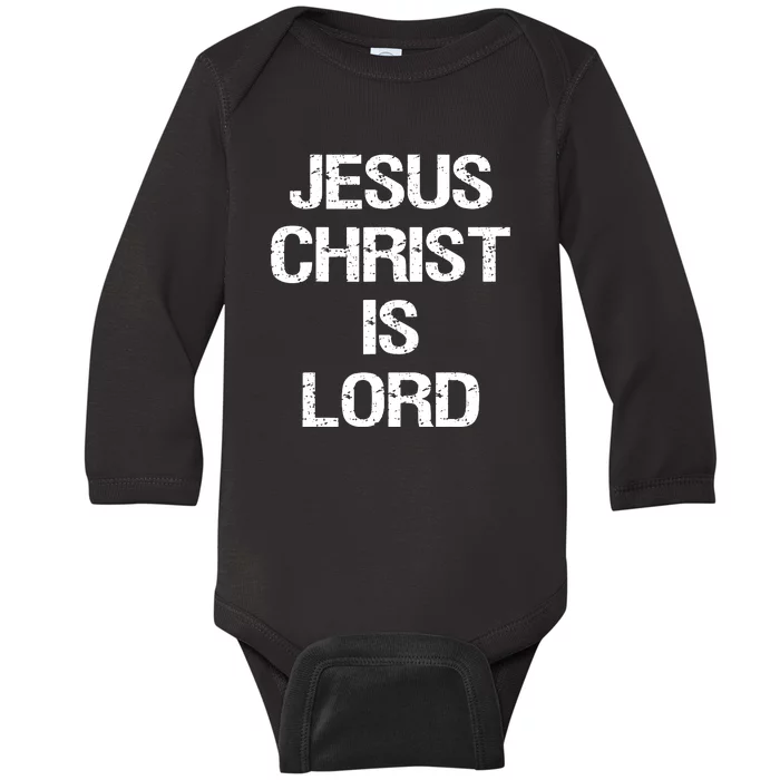 Vintage Jesus Christ Is Lord Christian Believer Baby Long Sleeve Bodysuit