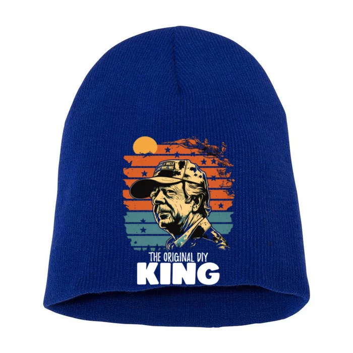 Vintage Jimmy Carter The Original Diy King Presidents Day Gift Short Acrylic Beanie