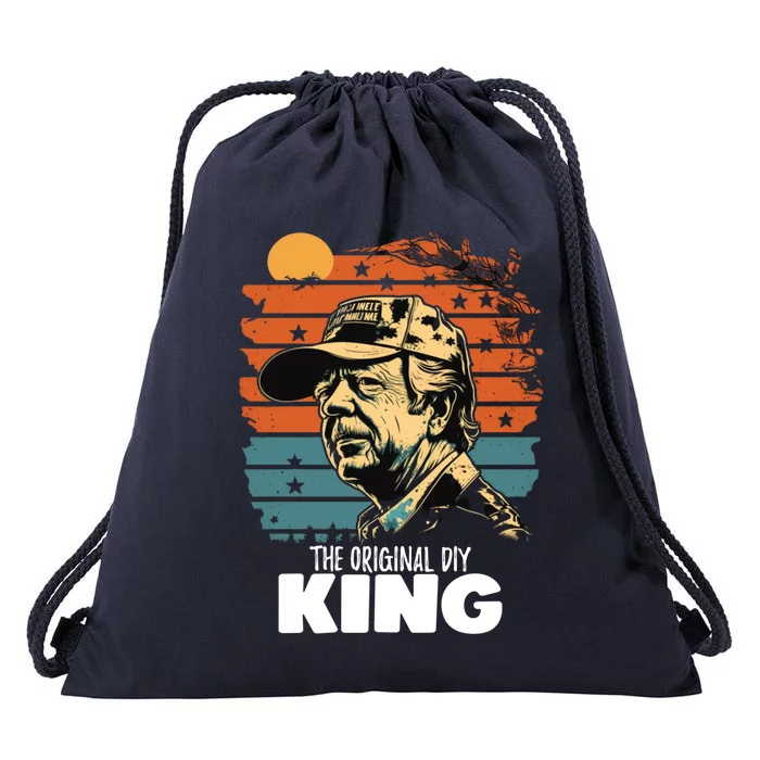 Vintage Jimmy Carter The Original Diy King Presidents Day Cool Gift Drawstring Bag