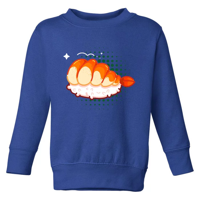 Vintage Japanese Cuisine Tempura With Rice Shrimp Gift Toddler Sweatshirt