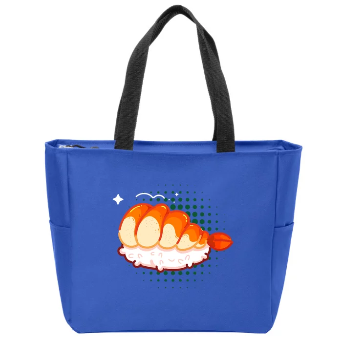 Vintage Japanese Cuisine Tempura With Rice Shrimp Gift Zip Tote Bag