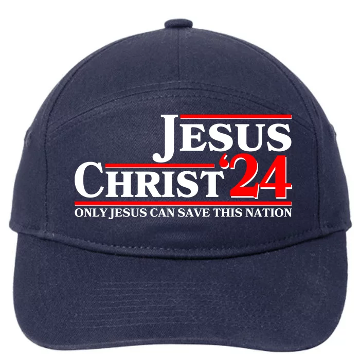 Vote Jesus Christ 2024 Only Jesus Can Save This Nation 7-Panel Snapback Hat