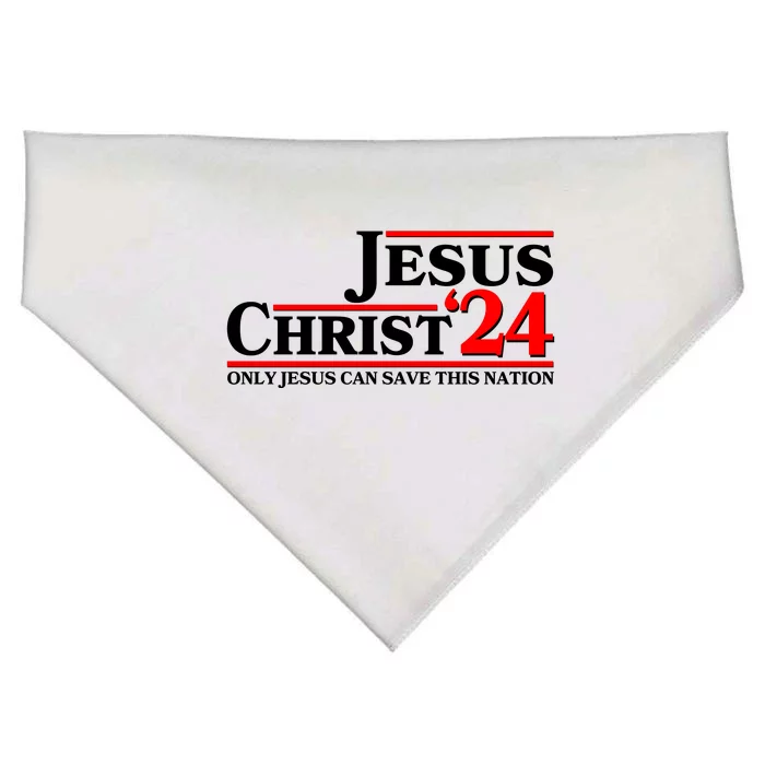 Vote Jesus Christ 2024 Only Jesus Can Save This Nation USA-Made Doggie Bandana