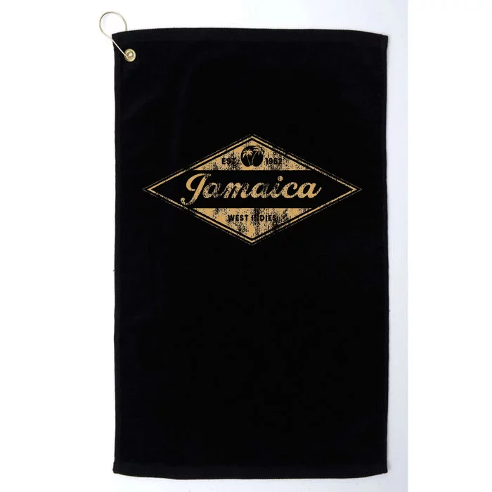 Vintage Jamaica Est 1962 Outfit Jamaica Retro Throwback Platinum Collection Golf Towel