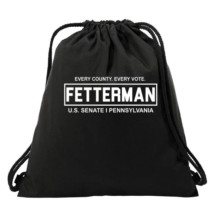 Vote John Fetterman For Senate Drawstring Bag