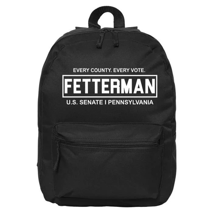 Vote John Fetterman For Senate 16 in Basic Backpack