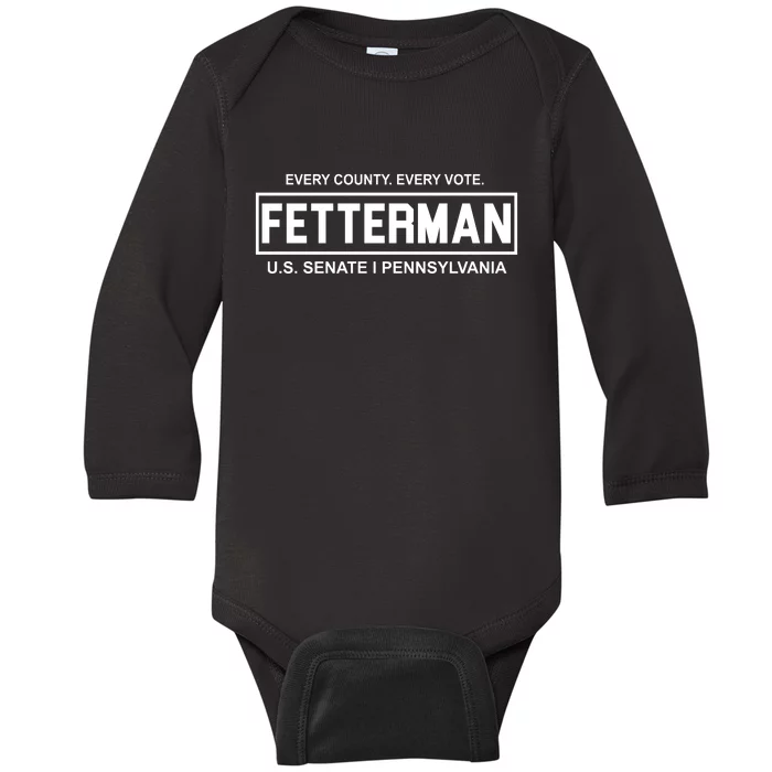 Vote John Fetterman For Senate Baby Long Sleeve Bodysuit