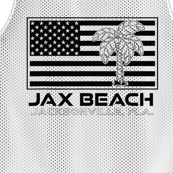 Visit Jacksonville Florida Vacation USA Flag Palms Jax Beach Mesh Reversible Basketball Jersey Tank