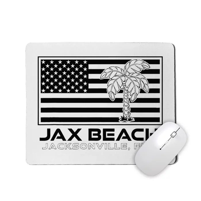 Visit Jacksonville Florida Vacation USA Flag Palms Jax Beach Mousepad