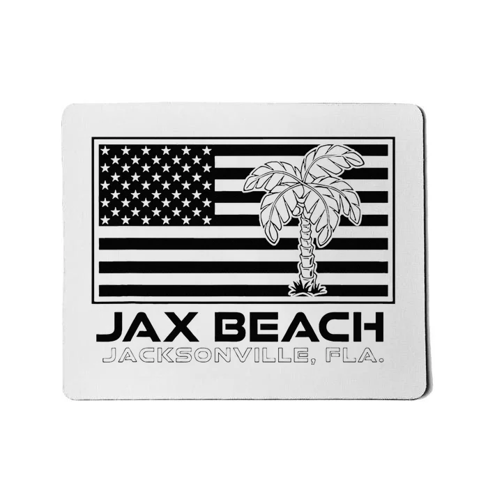 Visit Jacksonville Florida Vacation USA Flag Palms Jax Beach Mousepad