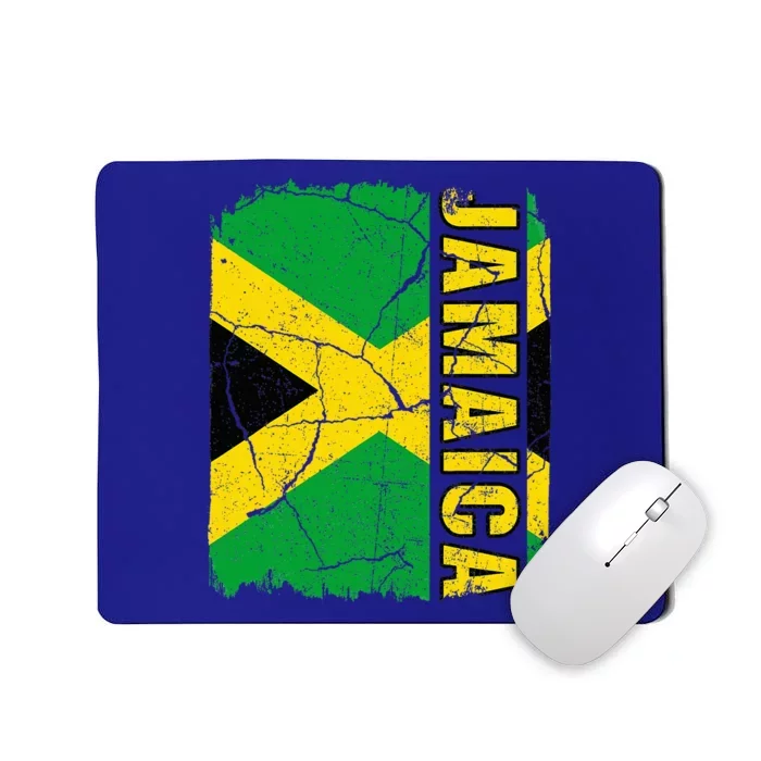 Vintage Jamaican Flag Jamaica Pride Roots Heritage Gift Mousepad