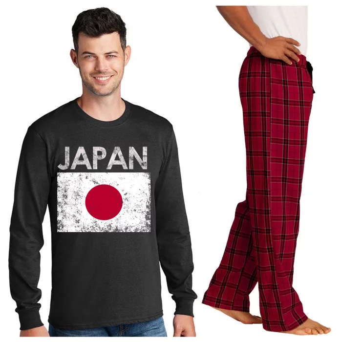 Vintage Japan Japanese Flag Pride Gift Long Sleeve Pajama Set