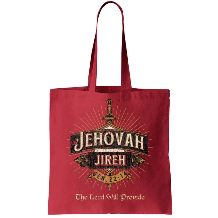 Vintage Jehovah Jireh The Lord Will Provide Tote Bag