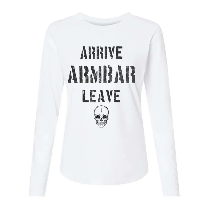 Vintage Jiu Jitsu Arrive Armbar Leave Grappling BJJ Womens Cotton Relaxed Long Sleeve T-Shirt