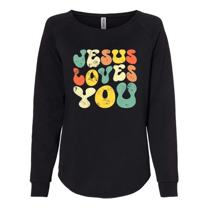 Vintage Jesus Loves You Jesus Christian Womens California Wash Sweatshirt