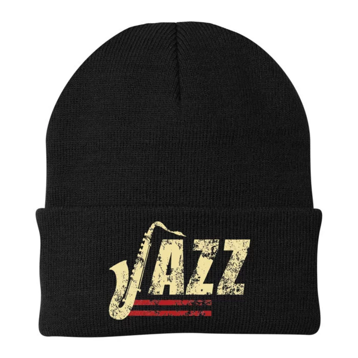 Vintage Jazz Lovers Music Band Player Saxophone Knit Cap Winter Beanie