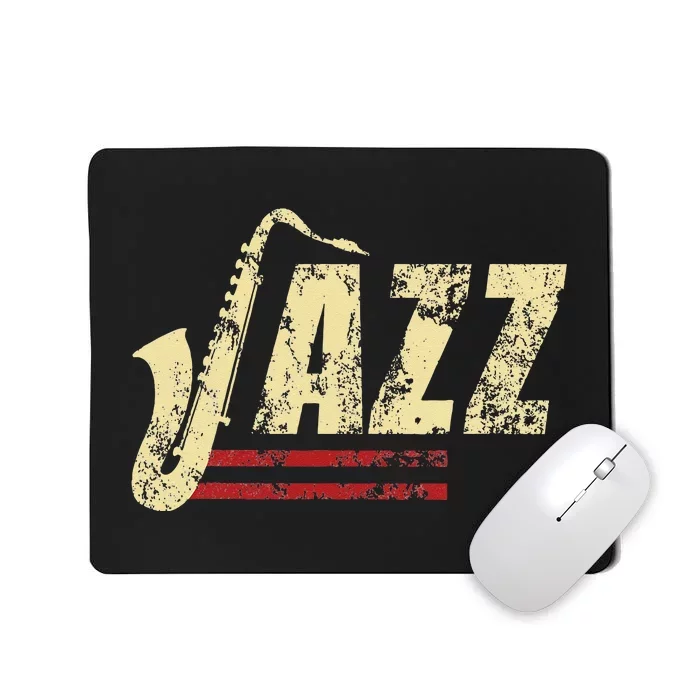 Vintage Jazz Lovers Music Band Player Saxophone Mousepad