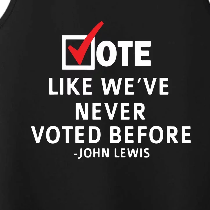 Vote John Lewis Quote Civil Rights Icon Lewis Quote Tee Performance Tank