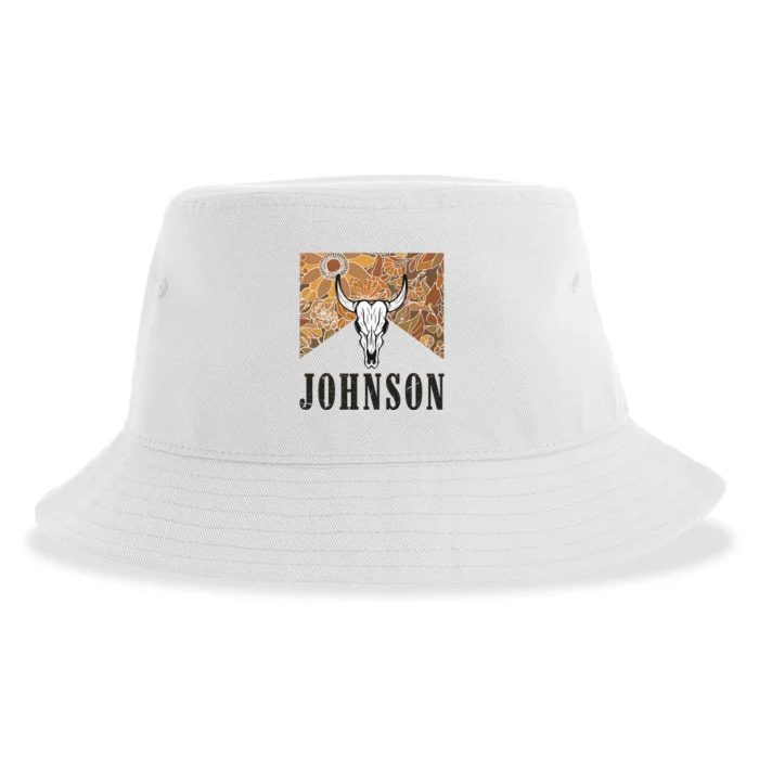 Vintage Johnson Name Personalized 90s Sustainable Bucket Hat