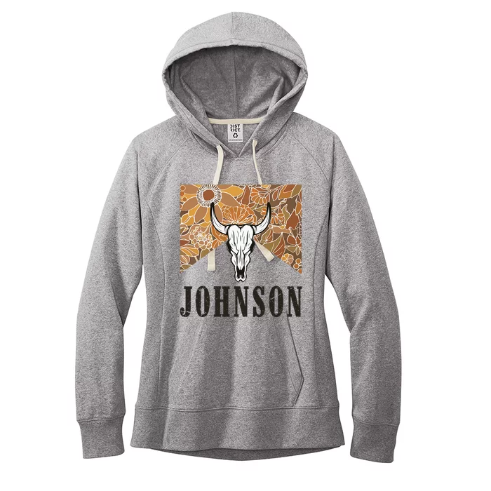 Vintage Johnson Name Personalized 90s Women's Fleece Hoodie