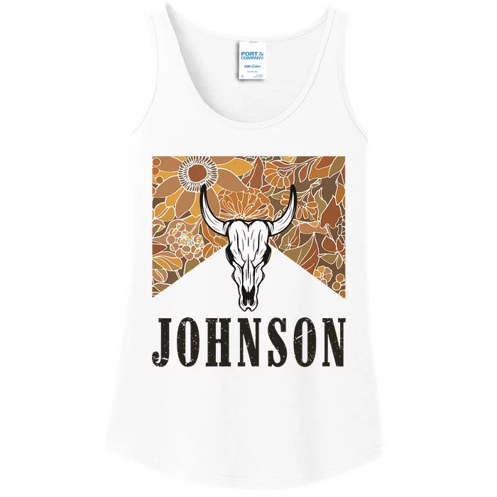 Vintage Johnson Name Personalized 90s Ladies Essential Tank