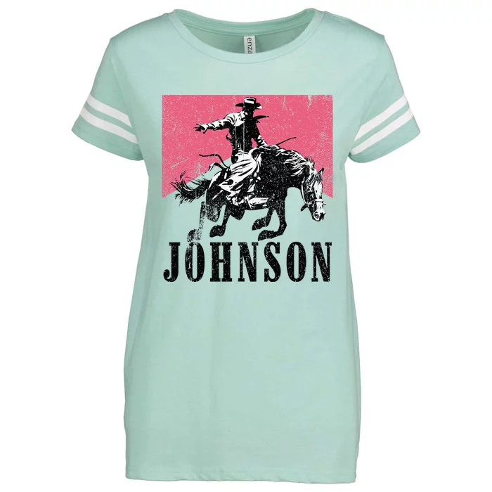 Vintage Johnson Name Personalized Enza Ladies Jersey Football T-Shirt