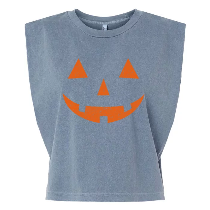 Vintage Jack O Lantern Jackolantern Pumpkin Face Gift Garment-Dyed Women's Muscle Tee