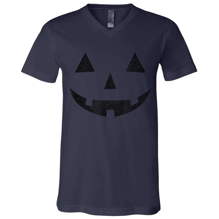 Vintage Jack O Lantern Jackolantern Pumpkin Face V-Neck T-Shirt