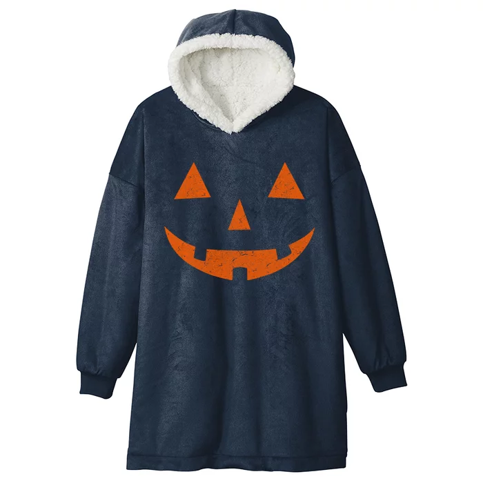 Vintage Jack O Lantern Jackolantern Pumpkin Face Gift Hooded Wearable Blanket