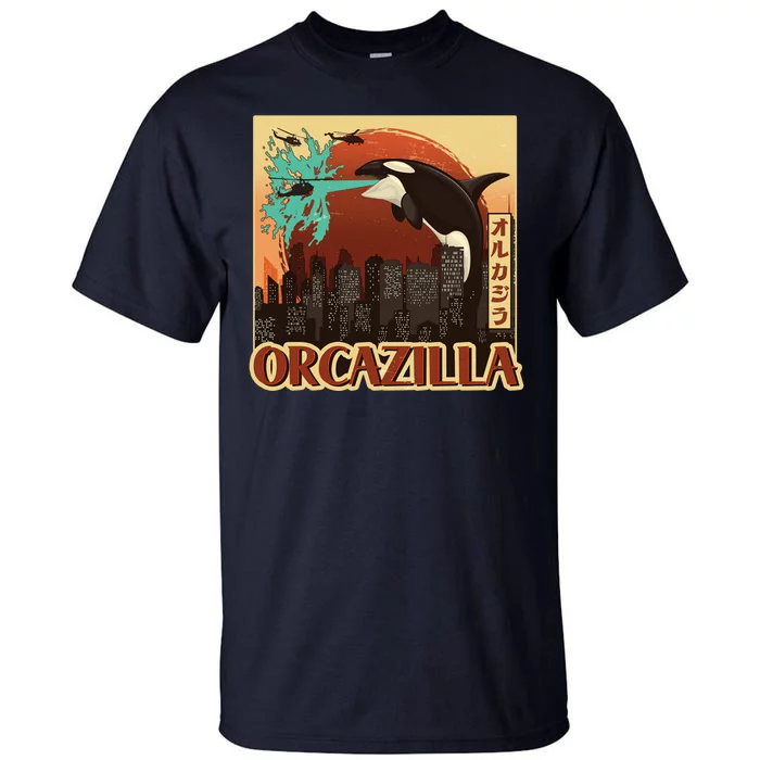 Vintage Japanese Orcazilla Poster Tall T-Shirt