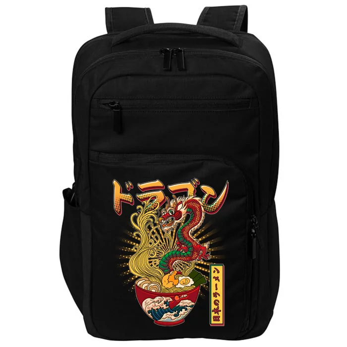 Vintage Japanese Ramen Noodles Dragon Impact Tech Backpack