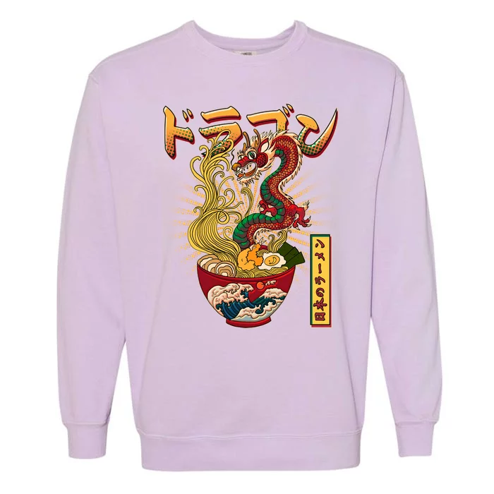 Vintage Japanese Ramen Noodles Dragon Garment-Dyed Sweatshirt