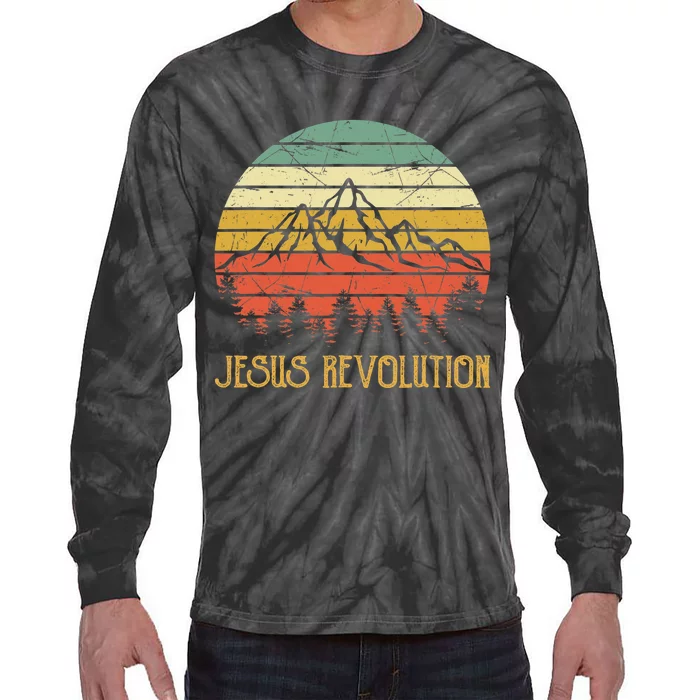 Vintage Jesus Revolution Christian Tie-Dye Long Sleeve Shirt