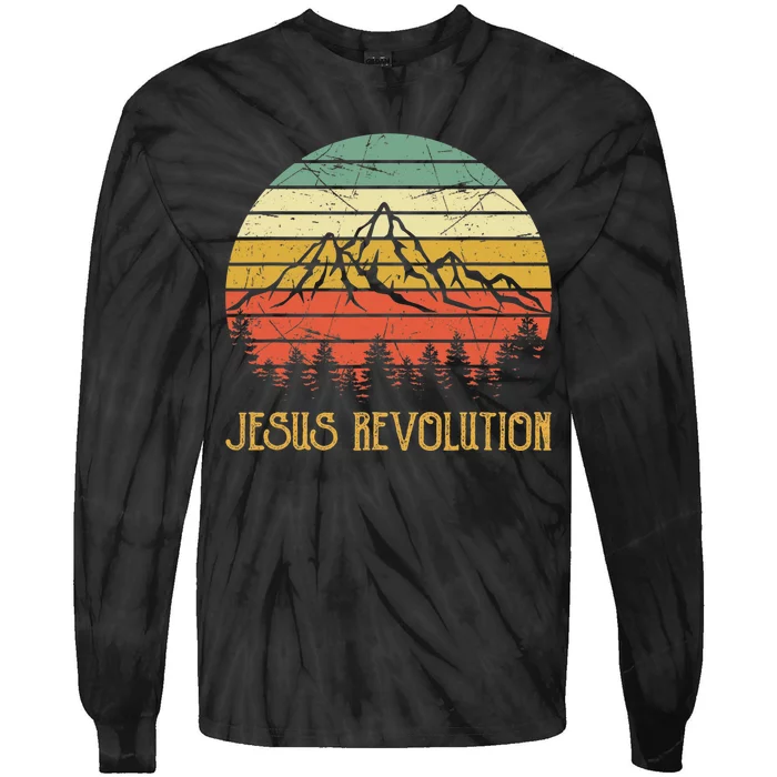 Vintage Jesus Revolution Christian Tie-Dye Long Sleeve Shirt