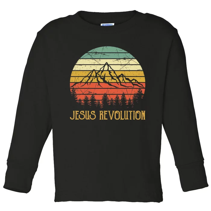 Vintage Jesus Revolution Christian Toddler Long Sleeve Shirt