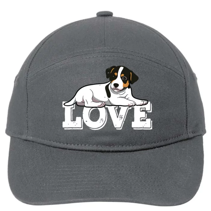 Vintage Jack Russell Terrier Funny Cute Lover Dog Mom Dad 7-Panel Snapback Hat