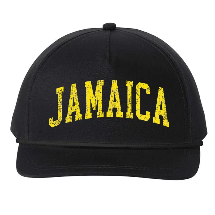 Vintage Jamaica Retro Jamaican Travel Vacation Souvenir Snapback Five-Panel Rope Hat